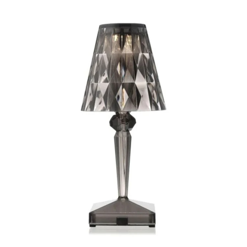 Luxury CrystalLuxe lamp, unique modern design accent for any upscale home interior.
