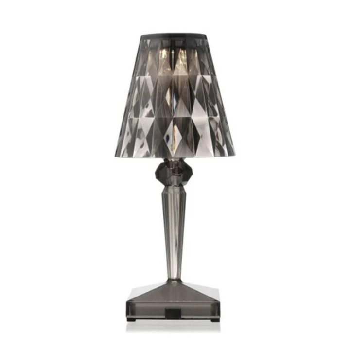 Luxury CrystalLuxe lamp, unique modern design accent for any upscale home interior.