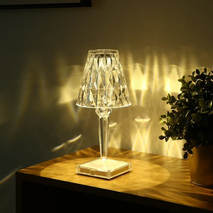 High-end CrystalLuxe accent lamp, bringing sophisticated luxury lighting to your home.