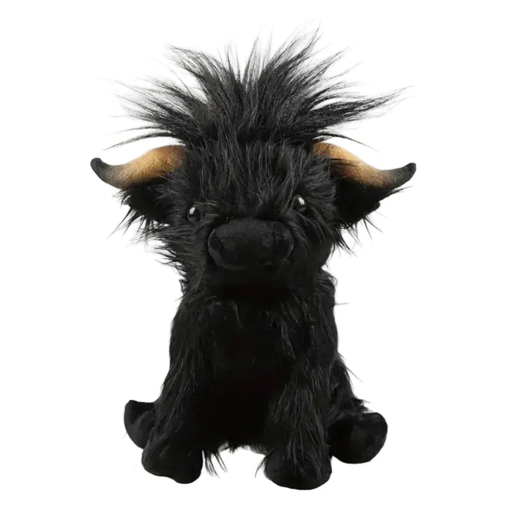 Adorable soft Highland Cow stuffed animal, cozy plush toy for nurseries, kids' rooms, or a thoughtful gift.