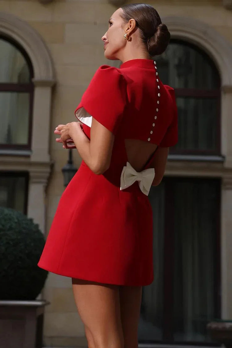 Women's fashion mini cocktail dress, short and elegant, suitable for all seasons.