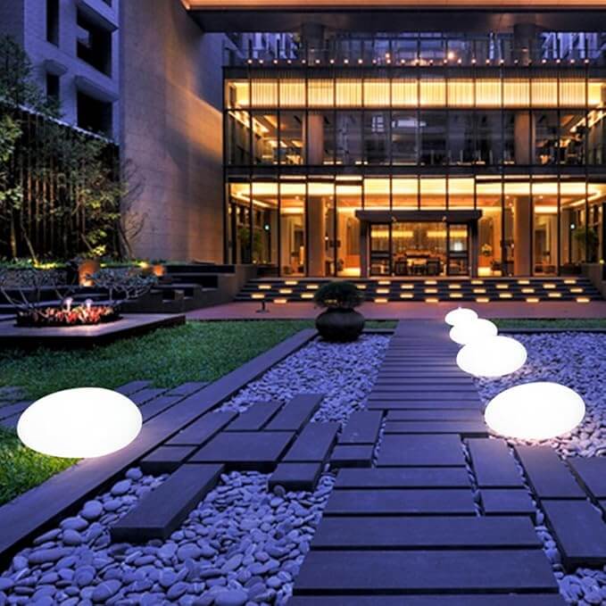 LED Cobblestone Garden Light - Outdoor & Indoor Lamp