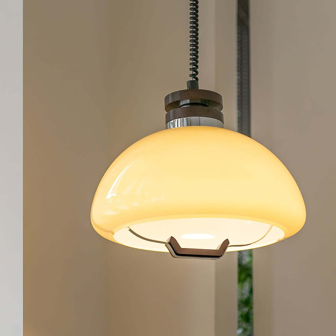 Modern Beige Pudding Pendant Light 40cm