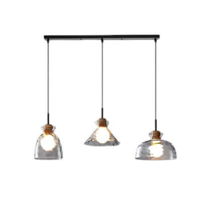 Modern Glass Chandelier for Dining Room, Entryway or Kitchen Lighting