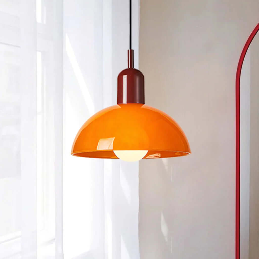 Colorful Glass Bowl Pendant Light