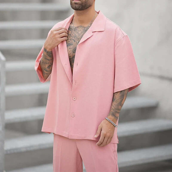 Men's Loose Fit Shirt and Pants Set