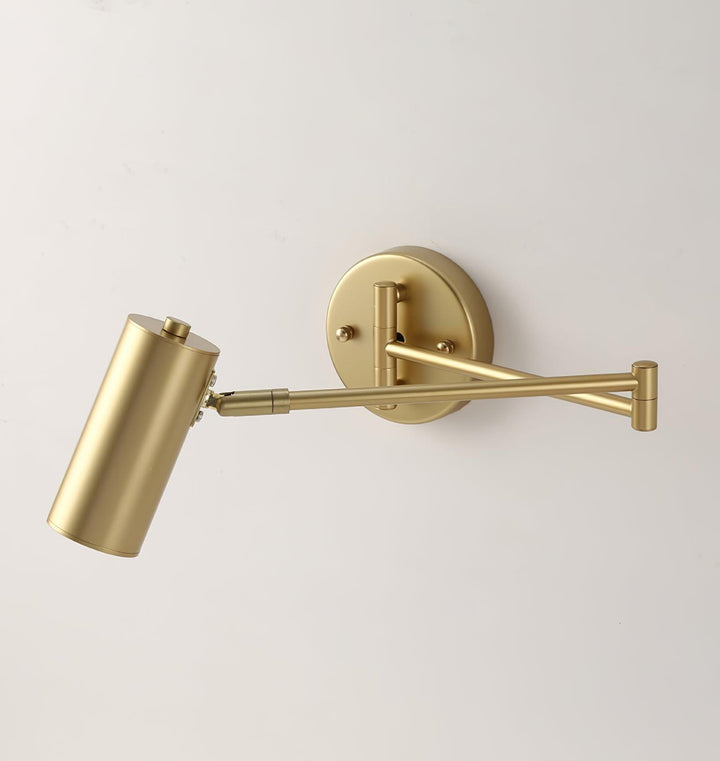 Adjustable Metal Swing Arm Wall Lamp with Integrated LED