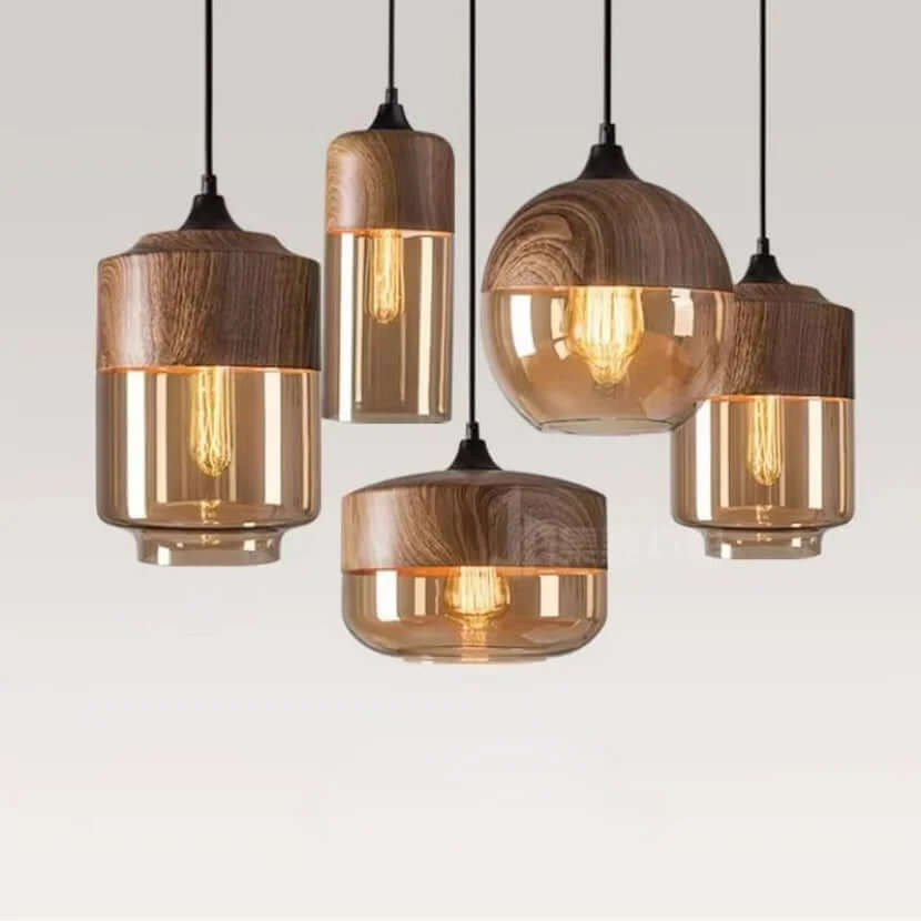 Elegant Glass Pendant Light with Adjustable Cable