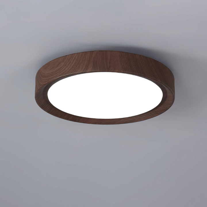 Modern Wood Grain LED Ceiling Light Fixture
