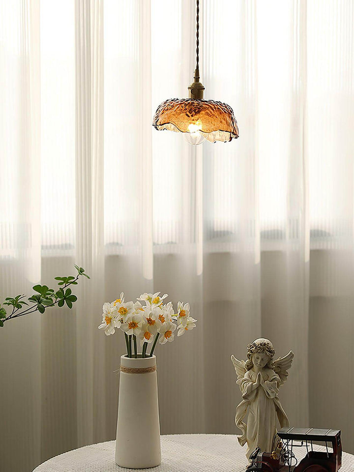 Brown Glass Pendant Light Fixture