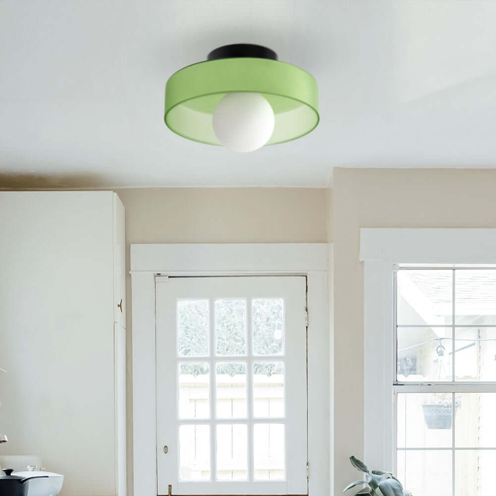 Modern Round Glass Ceiling Light Fixture
