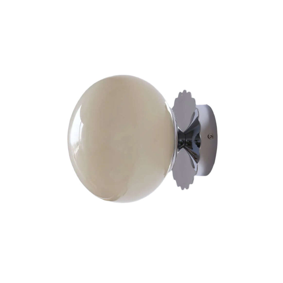 Pink Glass & Metal Sconce Light - 20cm