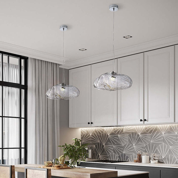 Handblown Glass Bubble Pendant Light