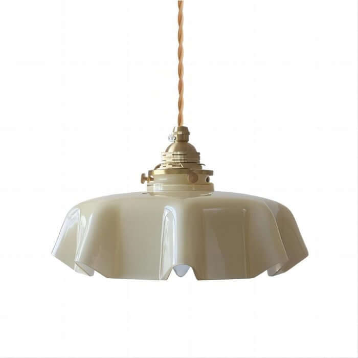 Retro Floral Glass Hanging Lamp 25cm