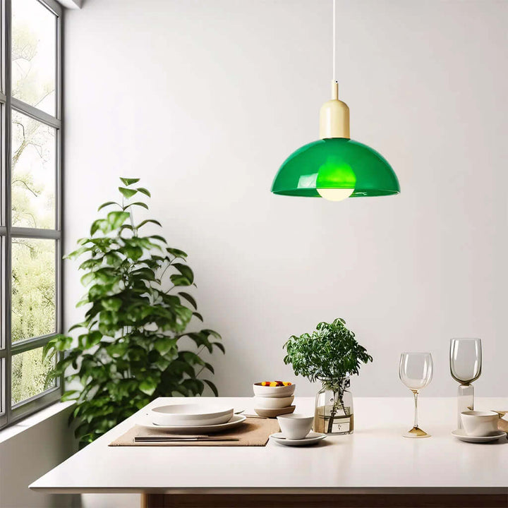 Colorful Glass Bowl Pendant Light