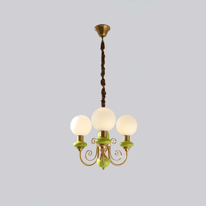 Elegant Green Onyx Chandelier | 3 & 5 Heads