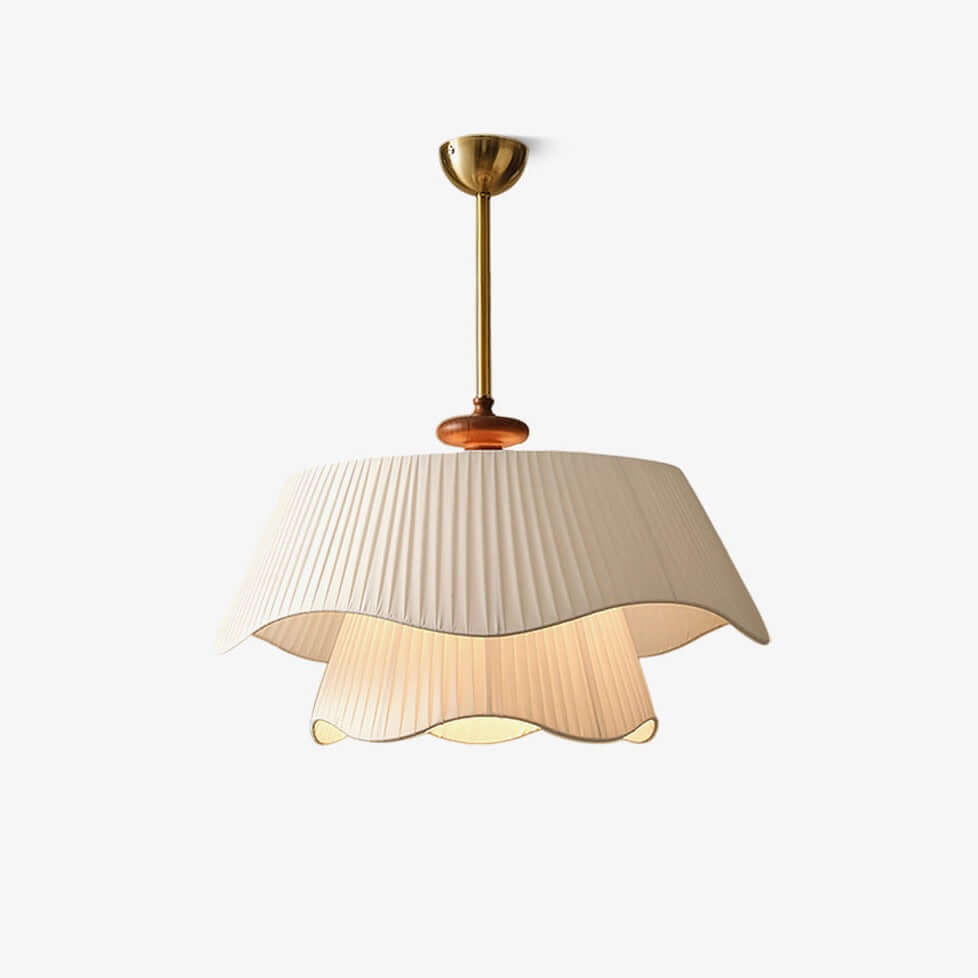 Modern Pendant Lamp with Metal, Glass & Wood