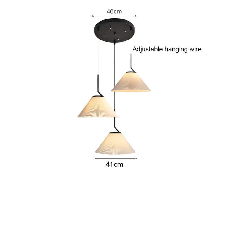 Pleated Cream Pendant Lamp