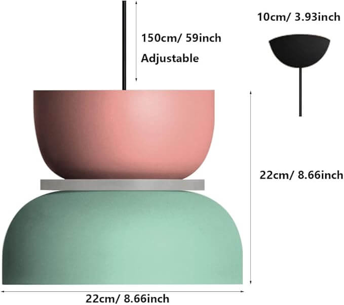 Color Block Nordic Pendant Light