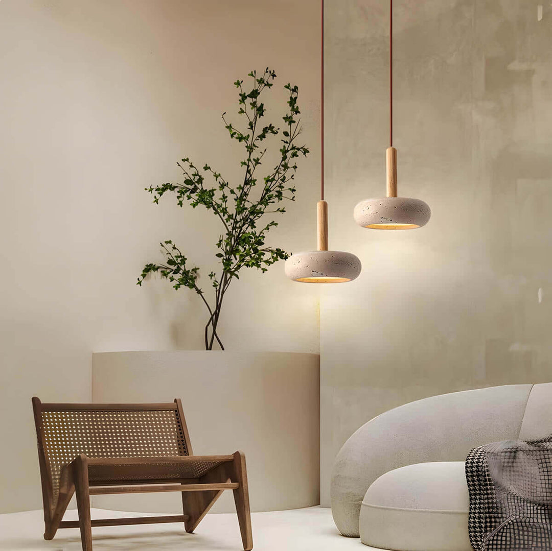 Natural Stone Pendant Light 15cm