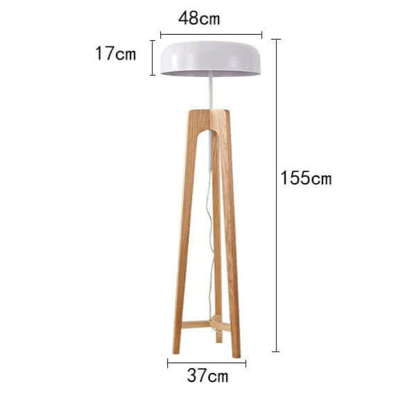 Modern Bamboo LED Floor Lamp with Wood Accents