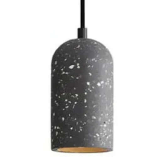 Modern Concrete Pendant Light - 9.6cm Dia x 18.5cm H