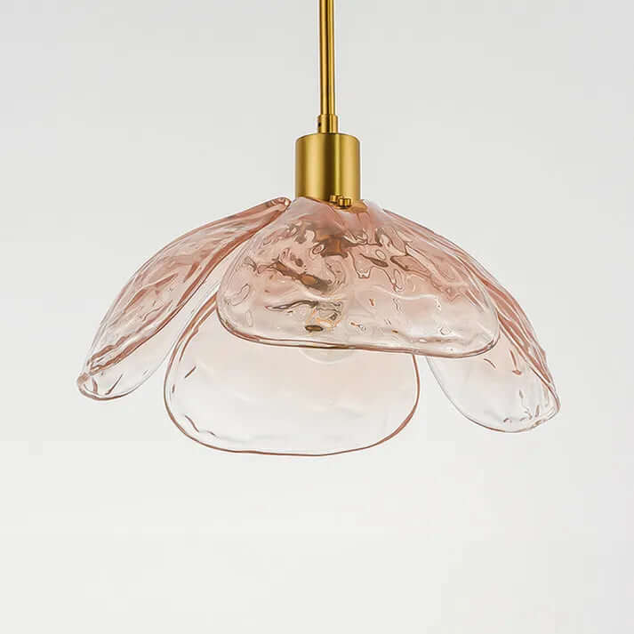 Elegant Glass Flower Petal Pendant Light