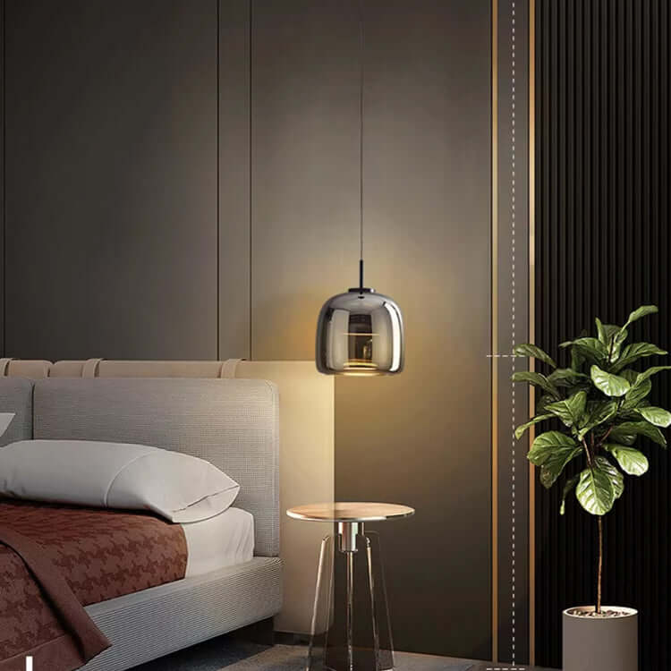 Modern Black Glass Pendant Light