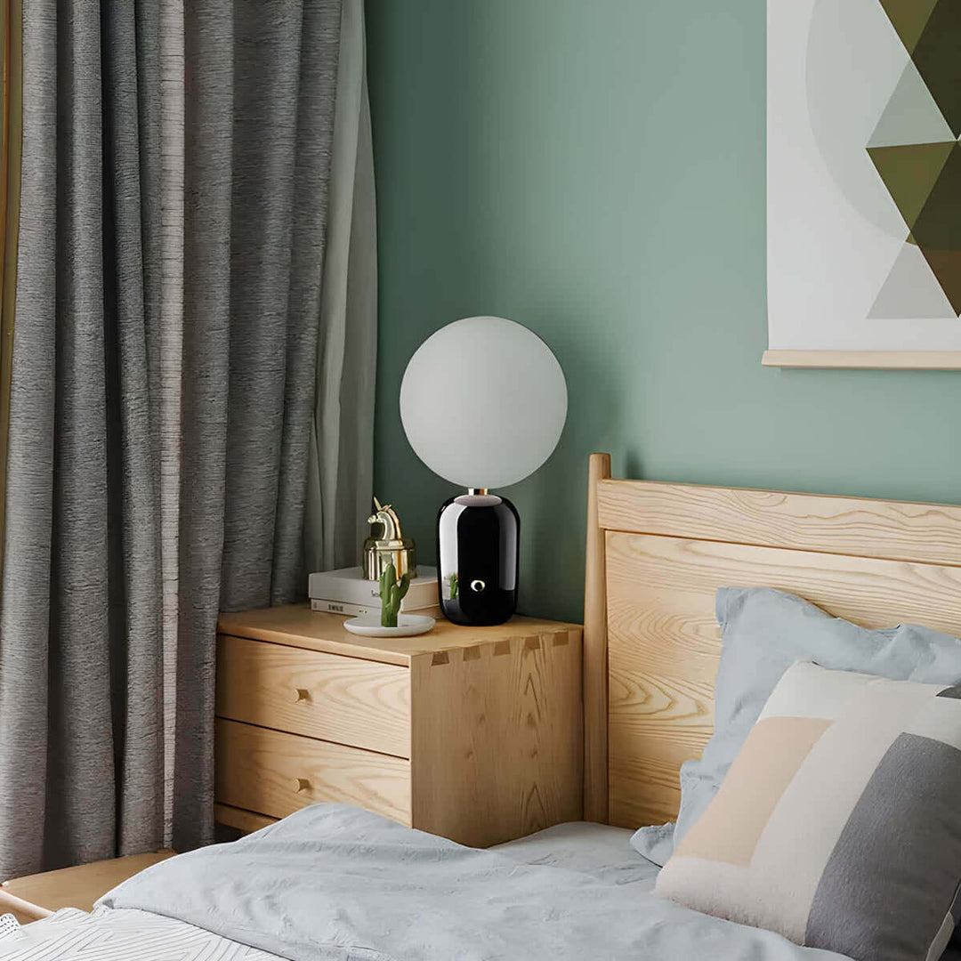 Elegant Metal & Glass Table Lamp with G9 Bulb - Gold, Black, White