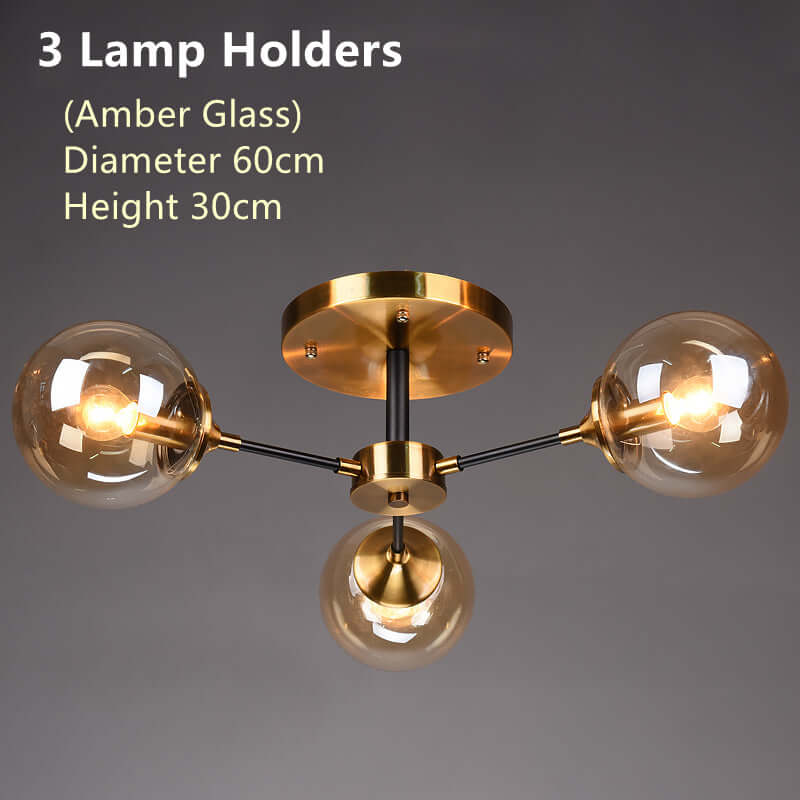 Modern Copper LED Chandelier
