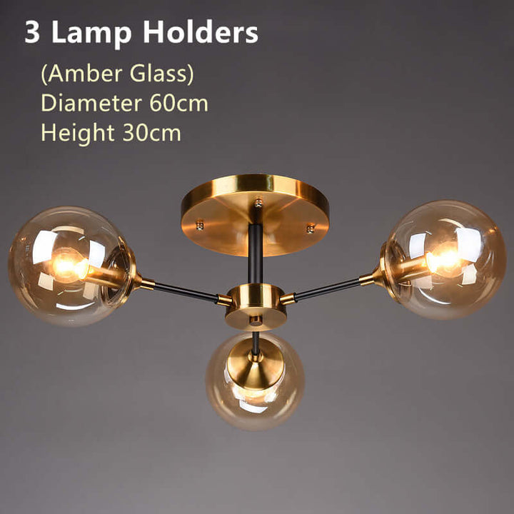 Modern Copper LED Chandelier