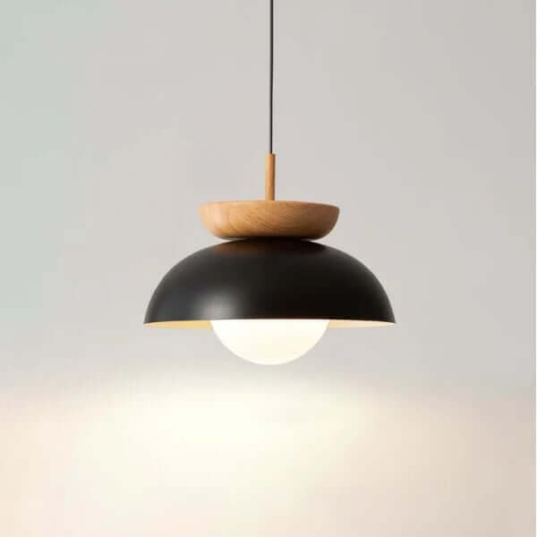 Modern Semi-Wooden Pendant Light