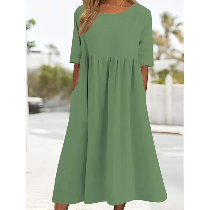 Pleated Midi Dress