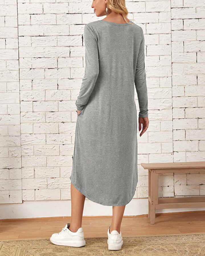 Women's Cozy Long-Sleeve Winter Dress