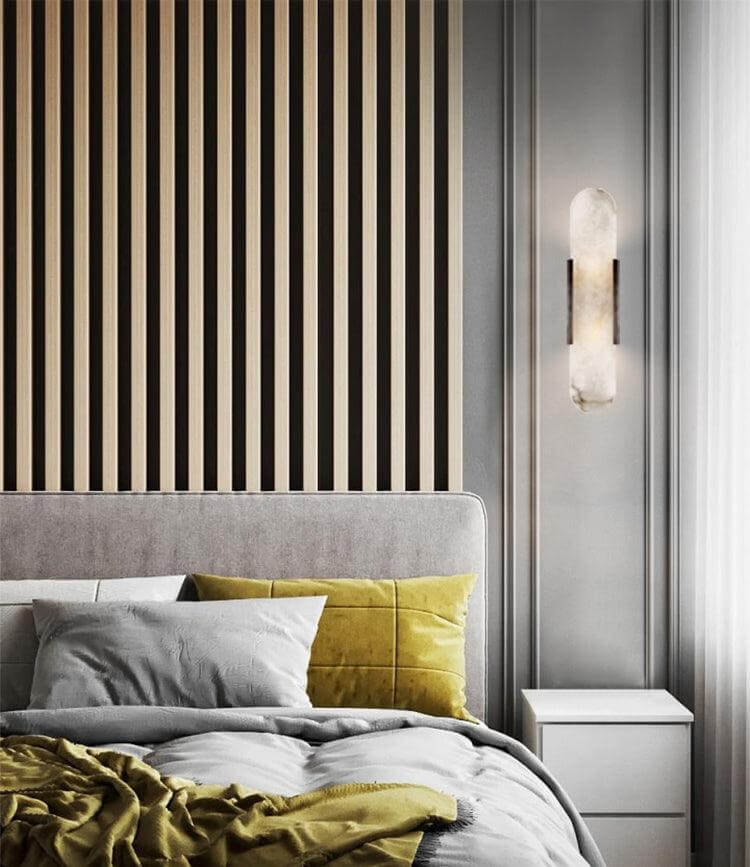 Elongated Alabaster Wall Lamp