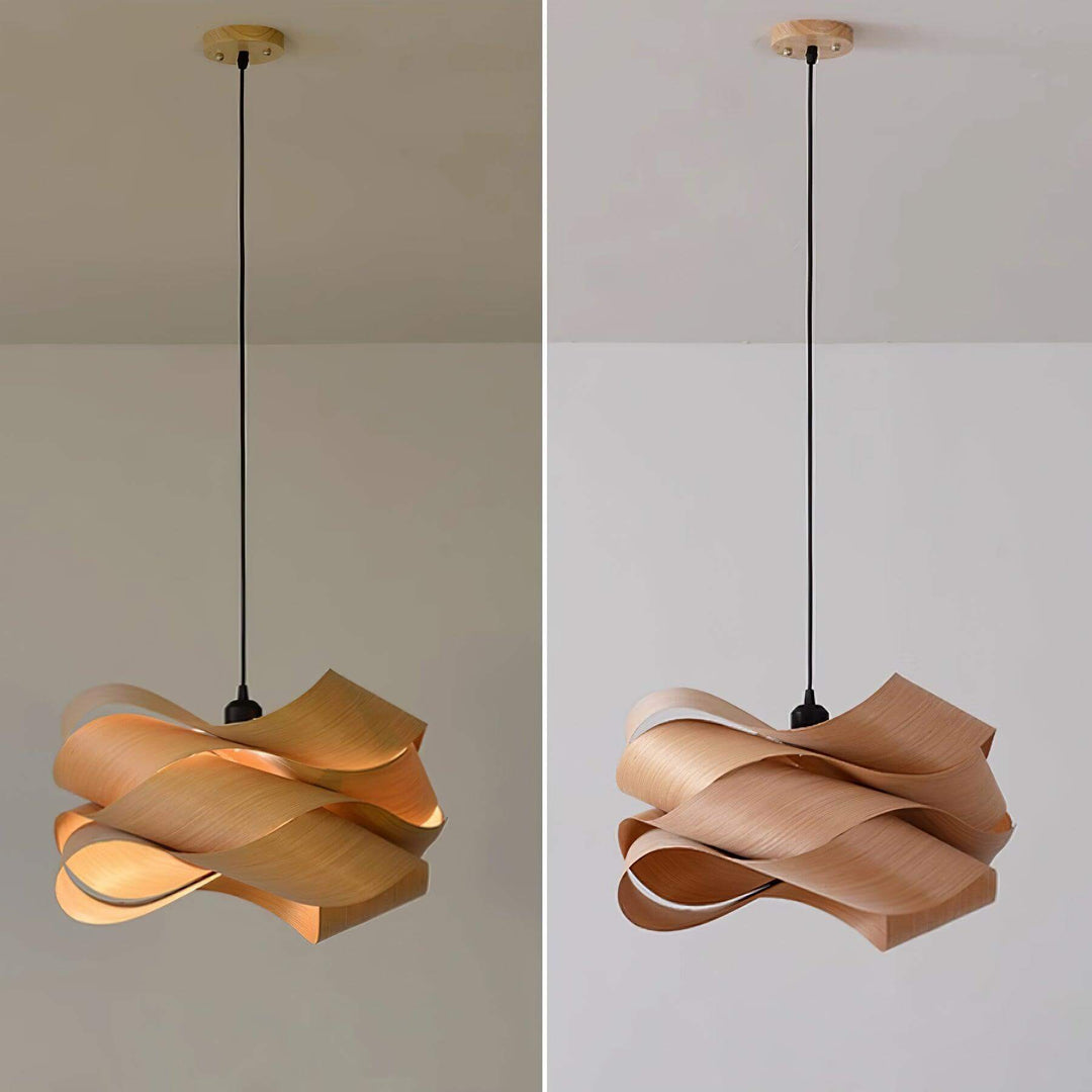 Handcrafted Wood Pendant Light