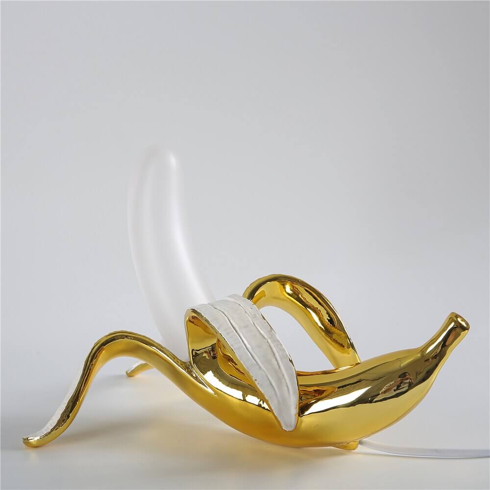 Art Deco Resin Table Lamp with LED Light