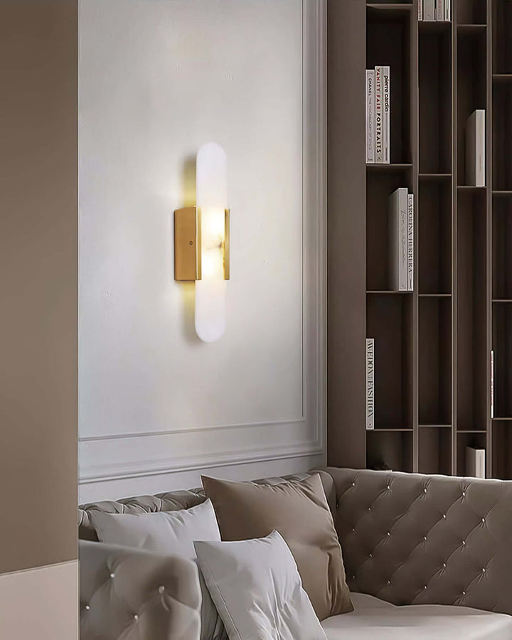 Elongated Alabaster Wall Lamp