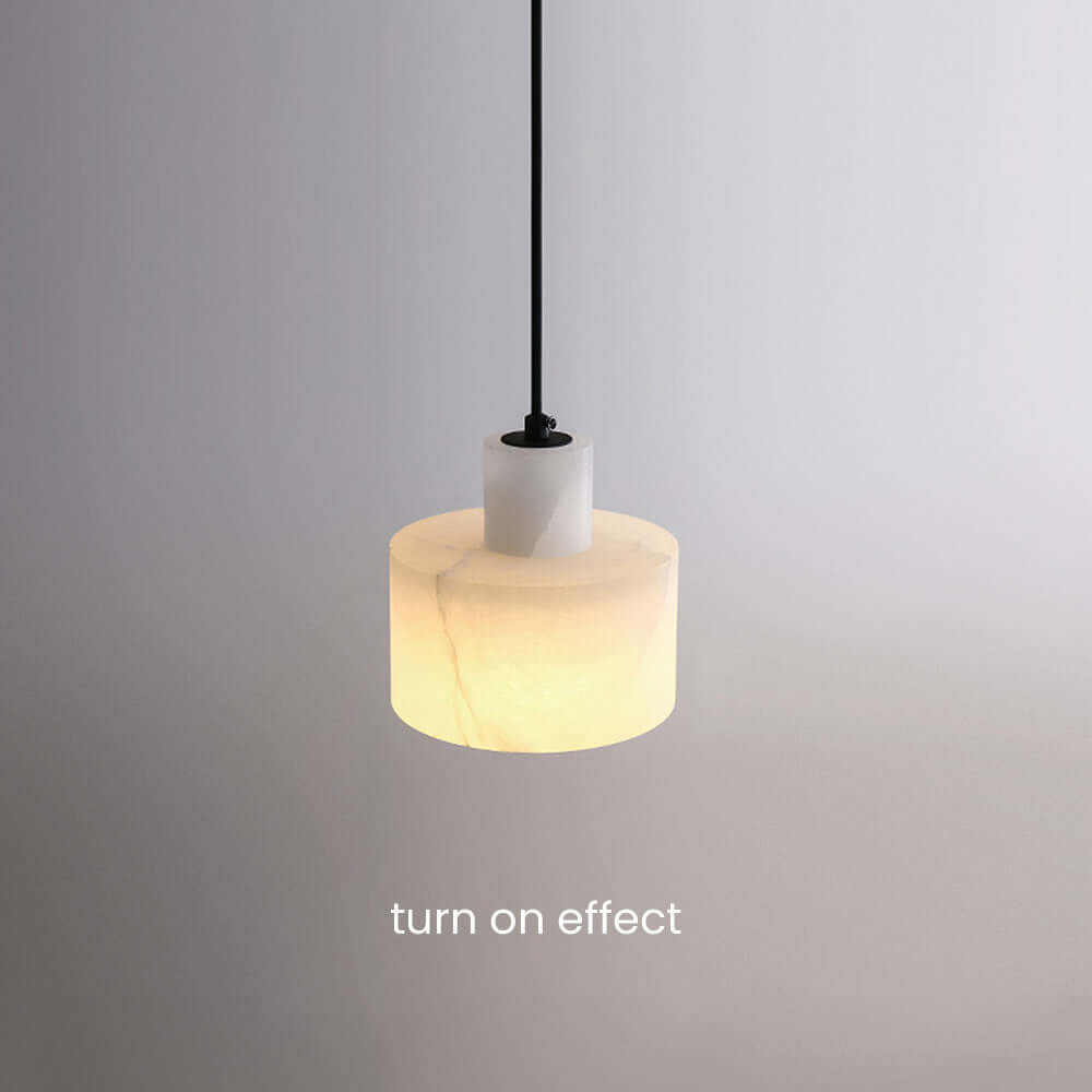 Modern White Marble Pendant Light