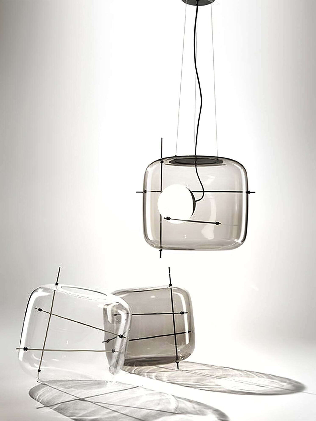 Modern Glass Pendant Light 30cm