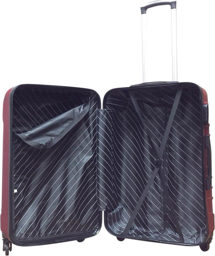 Stylish dark blue 2-piece unisex luggage set. Durable hardshell suitcases with smooth-gliding wheels for easy travel.