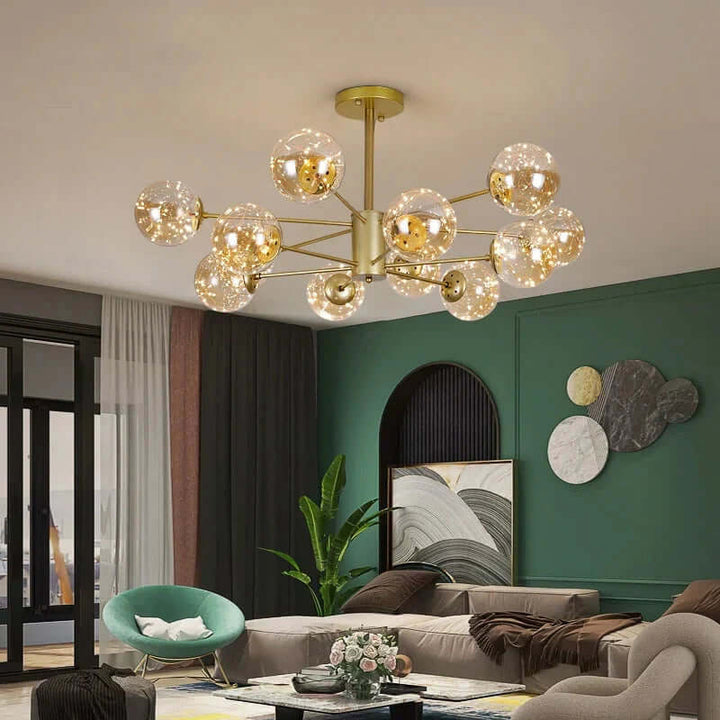 Elegant Glass Ball Chandelier