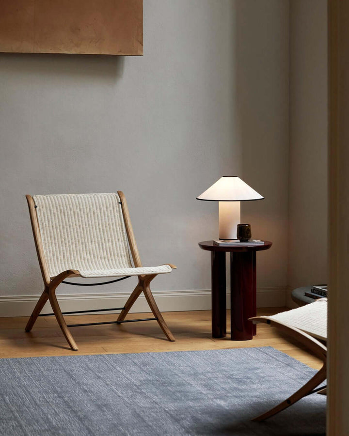 Elegant Metal & Fabric Table Lamp 32cm