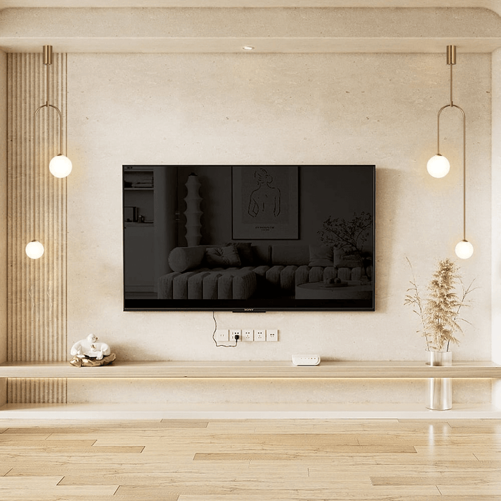 Modern U-Shaped 2-Light Glass Globe Pendant