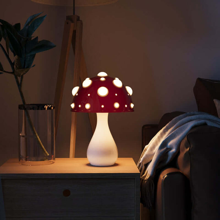 LED Mushroom Table Lamp - Dimmable, Modern Decor