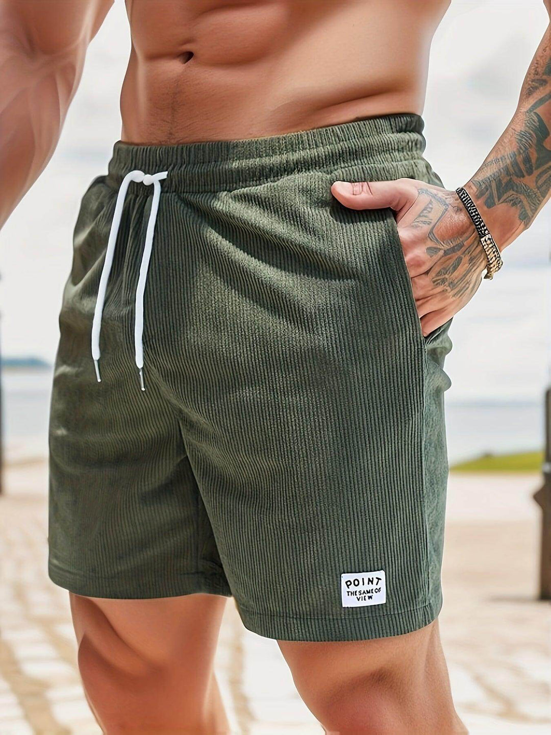 Men's Casual Shorts with Drawstring