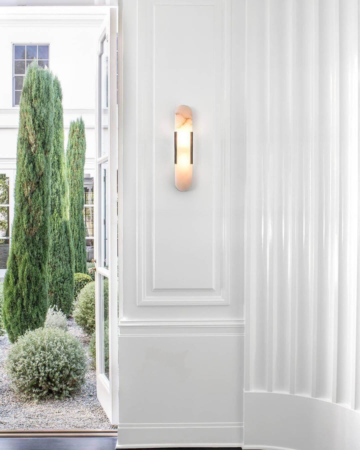 Elongated Alabaster Wall Lamp