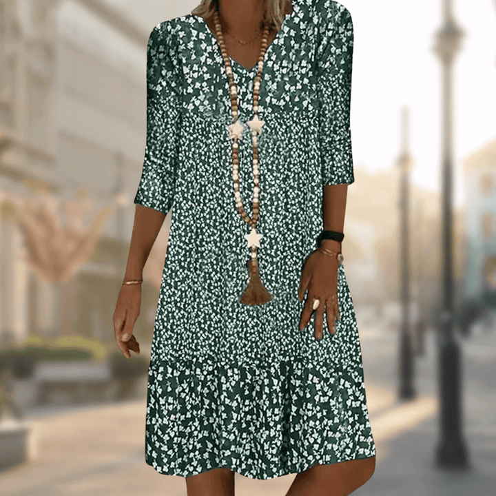 Floral Print Midi Dress - Summer Comfort