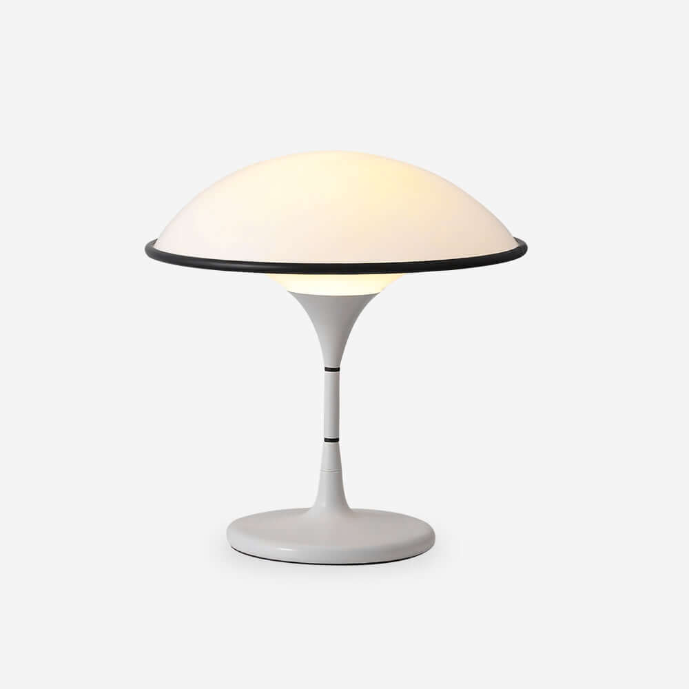 Modern Dome Table Lamp with Black Trim
