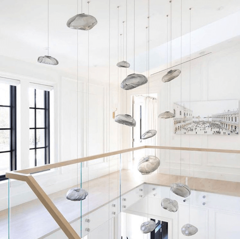 Handblown Glass Bubble Pendant Light